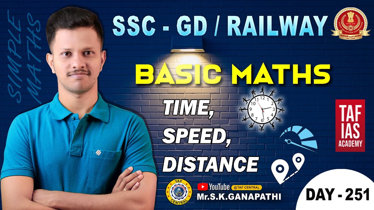 SSC-GD / RAILWAY | EASY BASIC MATHS | TIME, SPEED AND DISTANCE | TAF CENTRAL #ssccgl #railway #tnpsc
