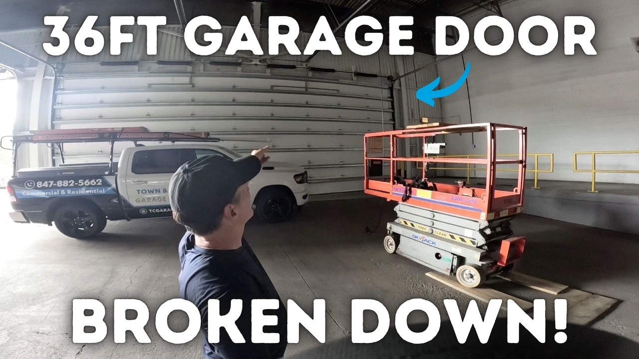 We Repaired a Massive 36-Foot Wide Garage Door!