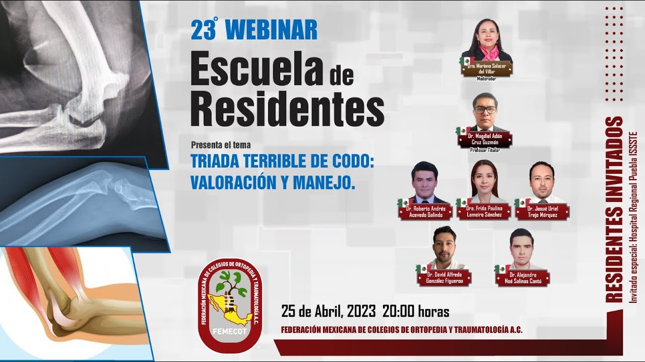 23er Webinar Escuela de Residentes: Triada Terrible de Codo - Valoración y Manejo