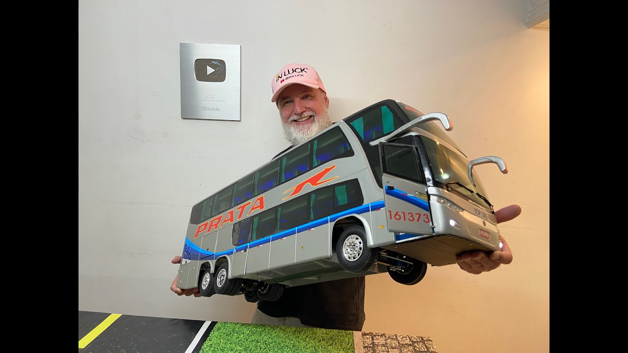 Ônibus de controle remoto, MINI EXPRESSO DE PRATA DD!!