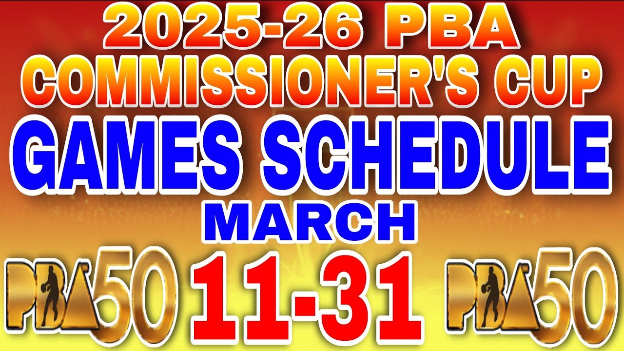 Расписание игр Кубка комиссара PBA 2026 года: 11-31 марта 2026 года.