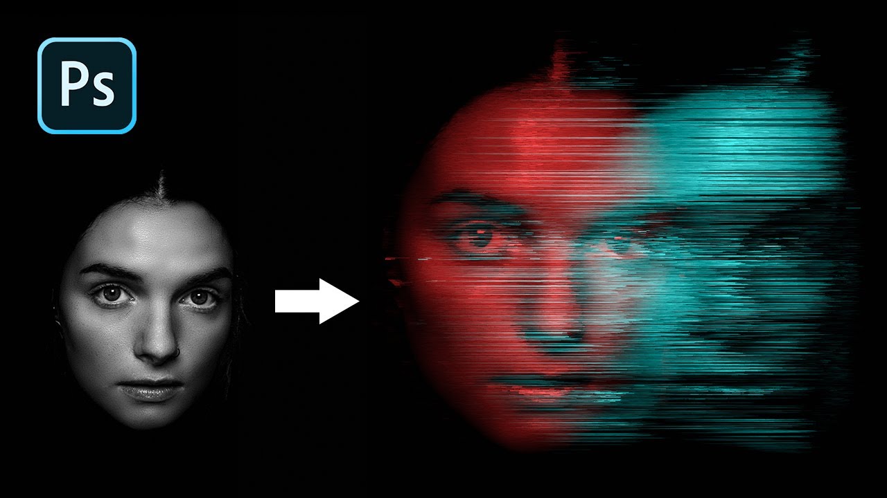 Double Color Exposure Effect in Photoshop #Shorts