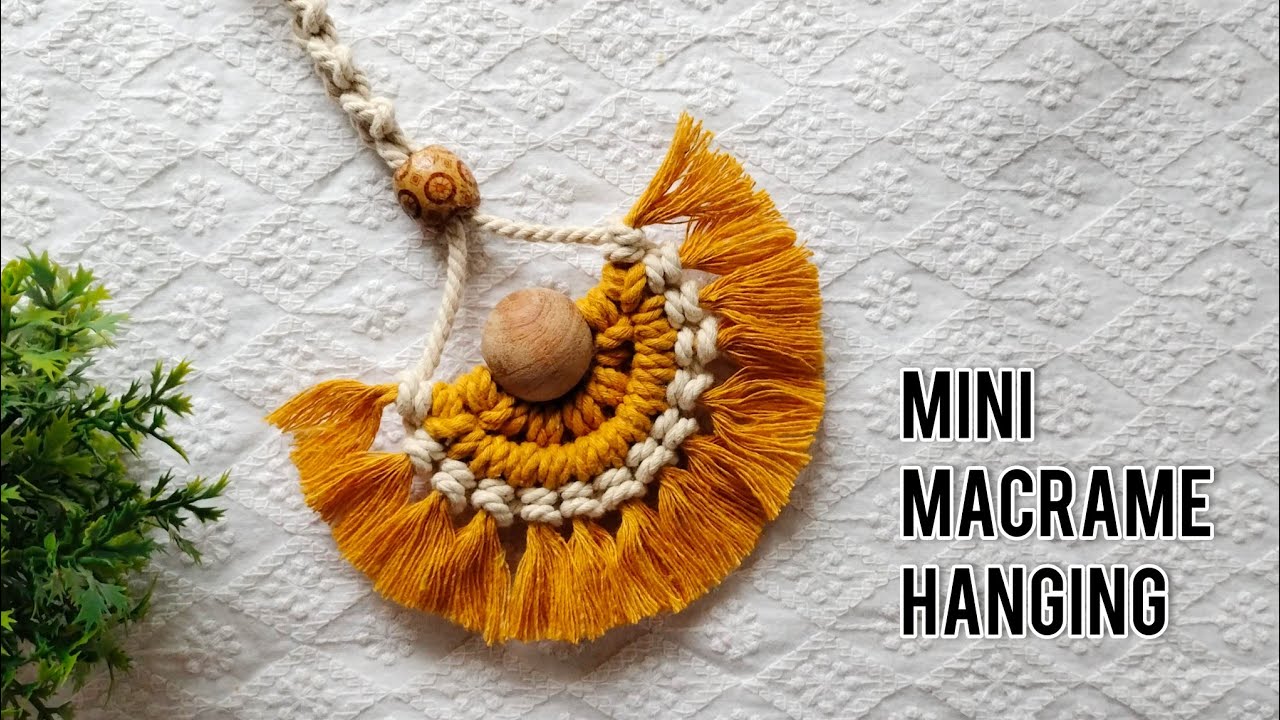 Mini Macrame Wall Hanging | Macrame Car Charm | DIY Macrame Ornaments | Easy Macrame for Beginners