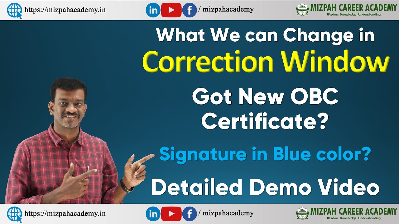 Correction Window Opened - Got OBC Certificate - Signature in Blue Color - NEET 2025 Latest Update