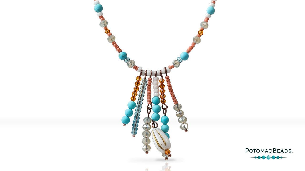 Sunray Fringe Pendant Necklace - DIY Jewelry Making Tutorial by PotomacBeads