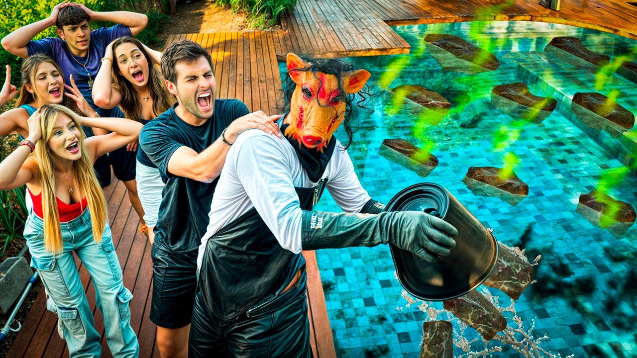O HOMEM PORCO ENCHEU A PISCINA COM CARNE!