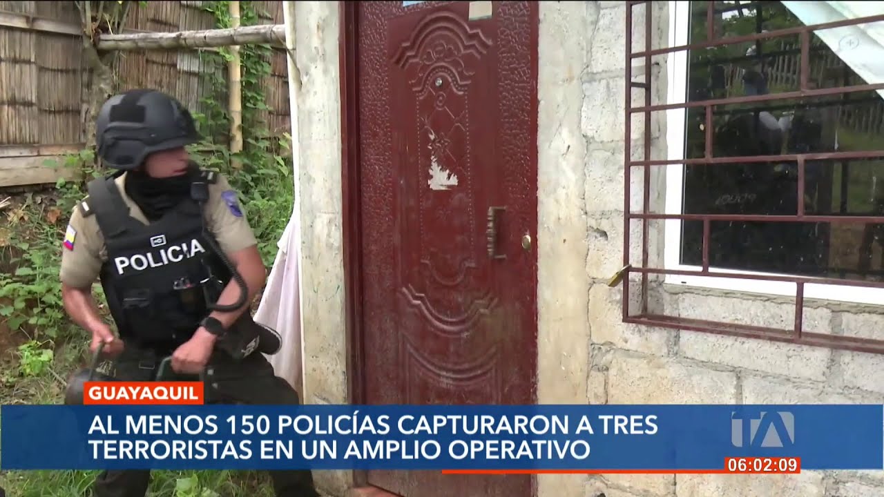 Con 150 policías el operativo en el noroeste de Guayaquil dejó varios terroristas detenidos