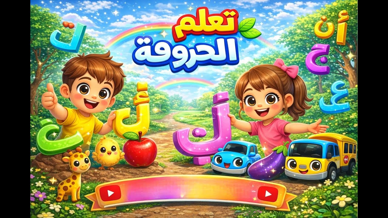 تعليم الحروف العربية للأطفال من الألف إلى الياء  |  ممتع وتعليمي
