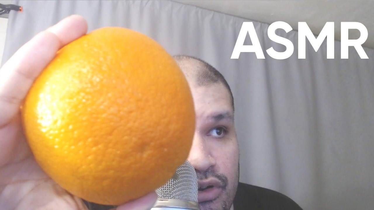 Asmr eating a big ass orange