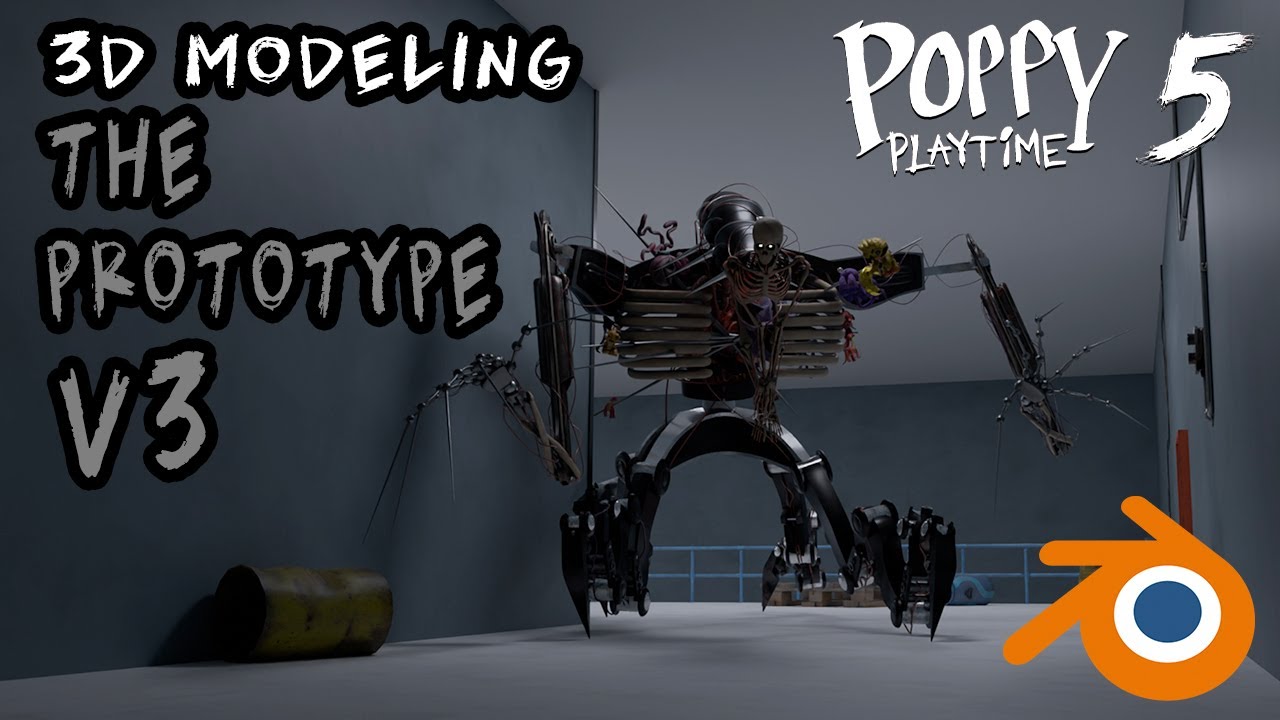 Unschooling with Fin - Prototype v3 3D Model - Poppy Playtime Chapter 5
