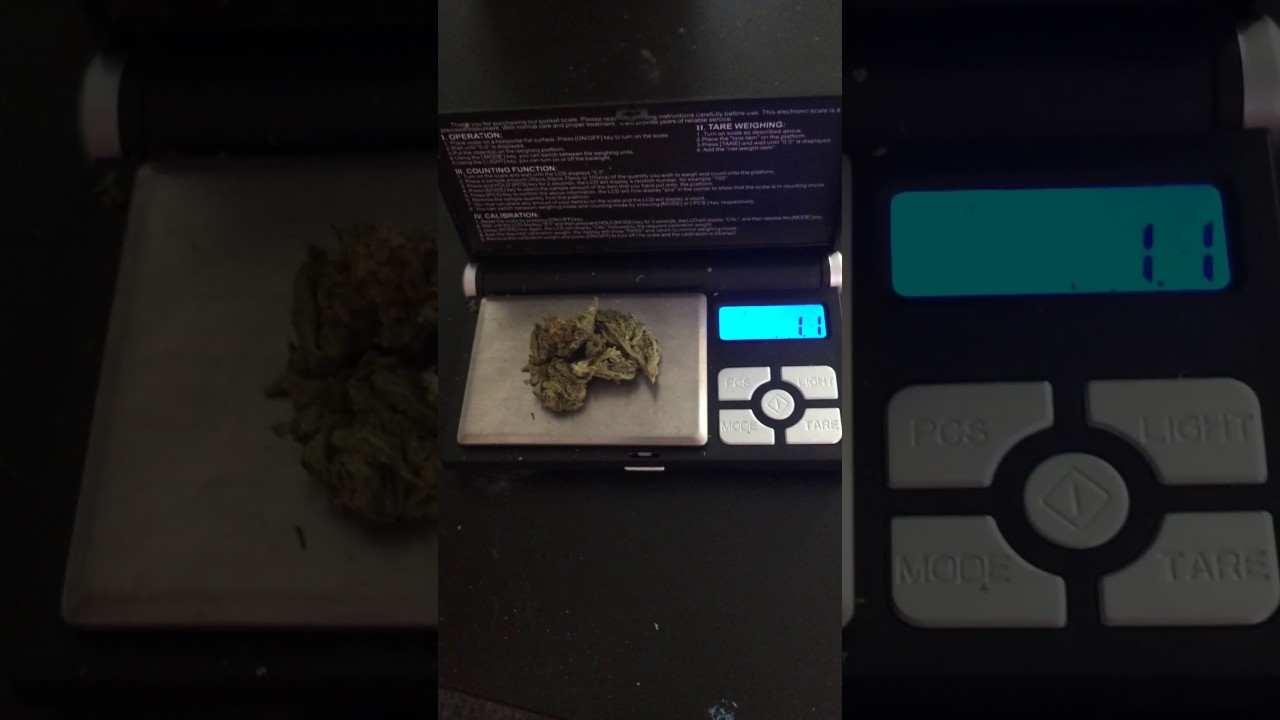 Weighing 1 gram of weed