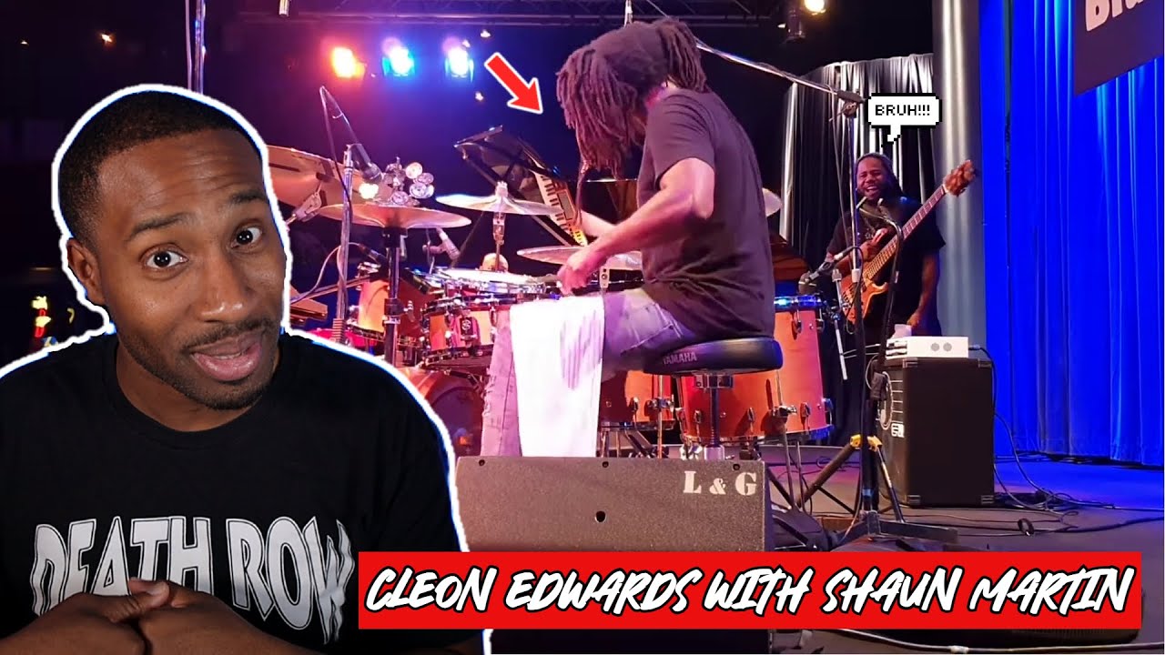 Реакция КБ на барабанное соло Клеона Эдвардса с Шоном Мартином Три О