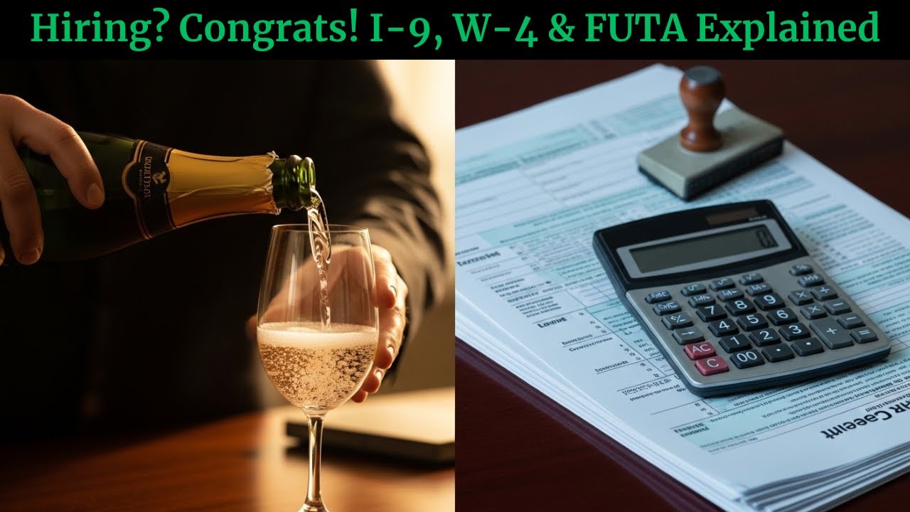 EP 38: Hiring Your First Employee? Small Business Payroll Taxes, Forms I-9, W-4 & FUTA Explained