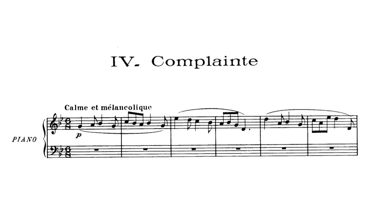 Poulenc plays Poulenc - Complainte