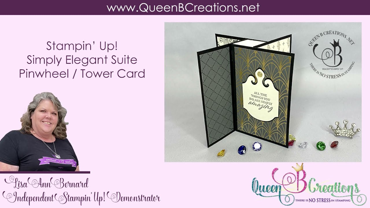 👑 Stampin' Up! Pinwheel Tower Card Tutorial