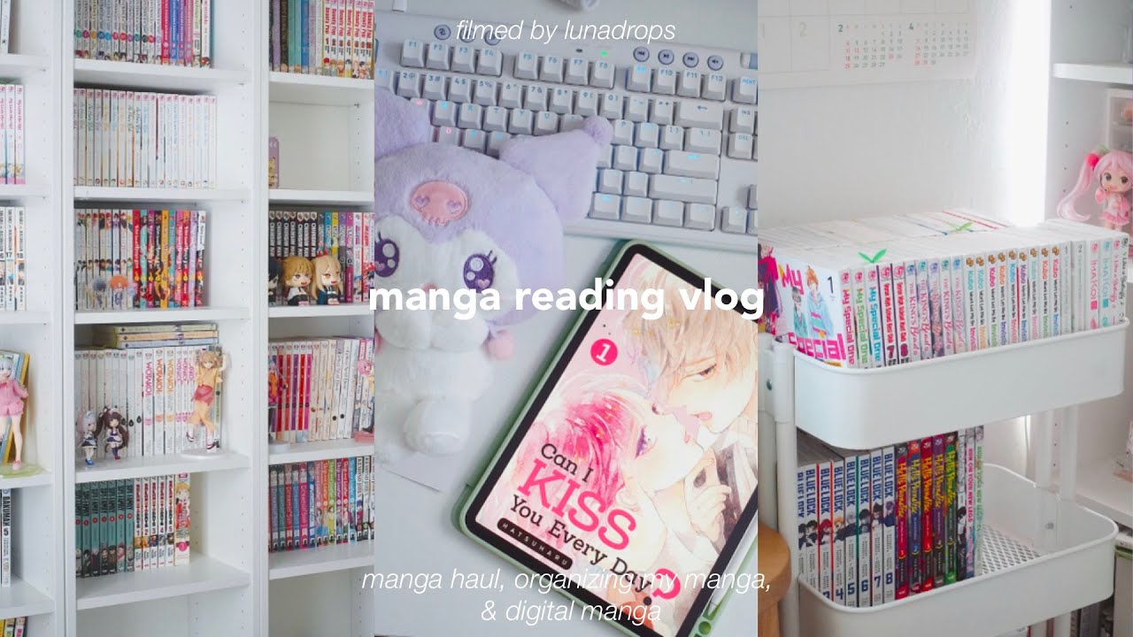manga reading vlog | manga haul, organizing my manga, & digital manga
