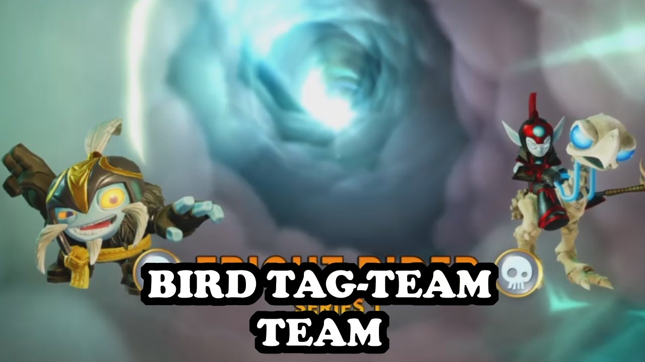Skylanders Imaginators - Air Strike & Fright Rider GAMEPLAY - BIRD TAG-TEAM TEAM