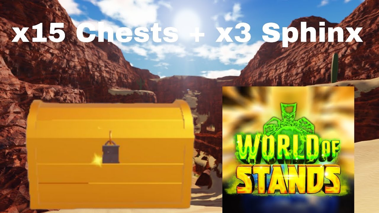 World Of Stands | Stardust Desert all golden chests + Sphinx.