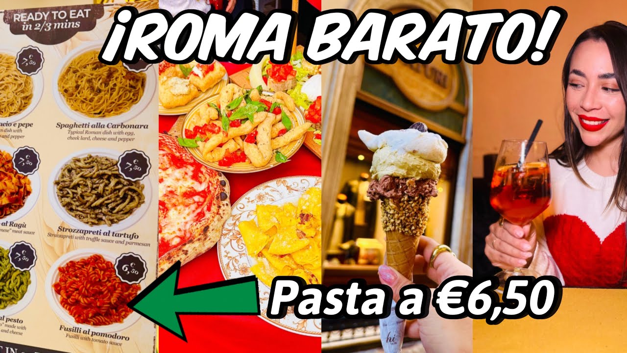 TOP 3 restaurantes BARATOS y BRUTALES en ROMA 🇮🇹 ¡La MEJOR lasaña de mi VIDA!  #italia #roma