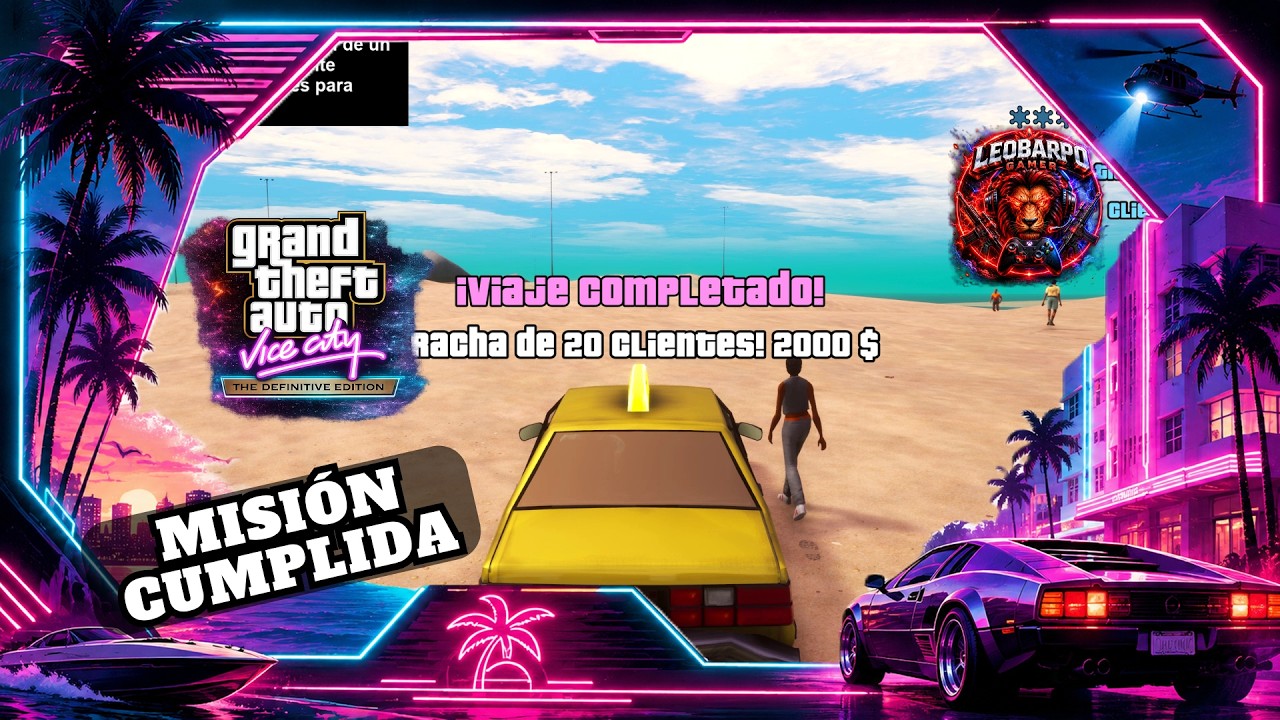 20 de 100 Misiones de Taxista — Taxi — GTA Vice City The Definitive Edition — Parte 4 de 4