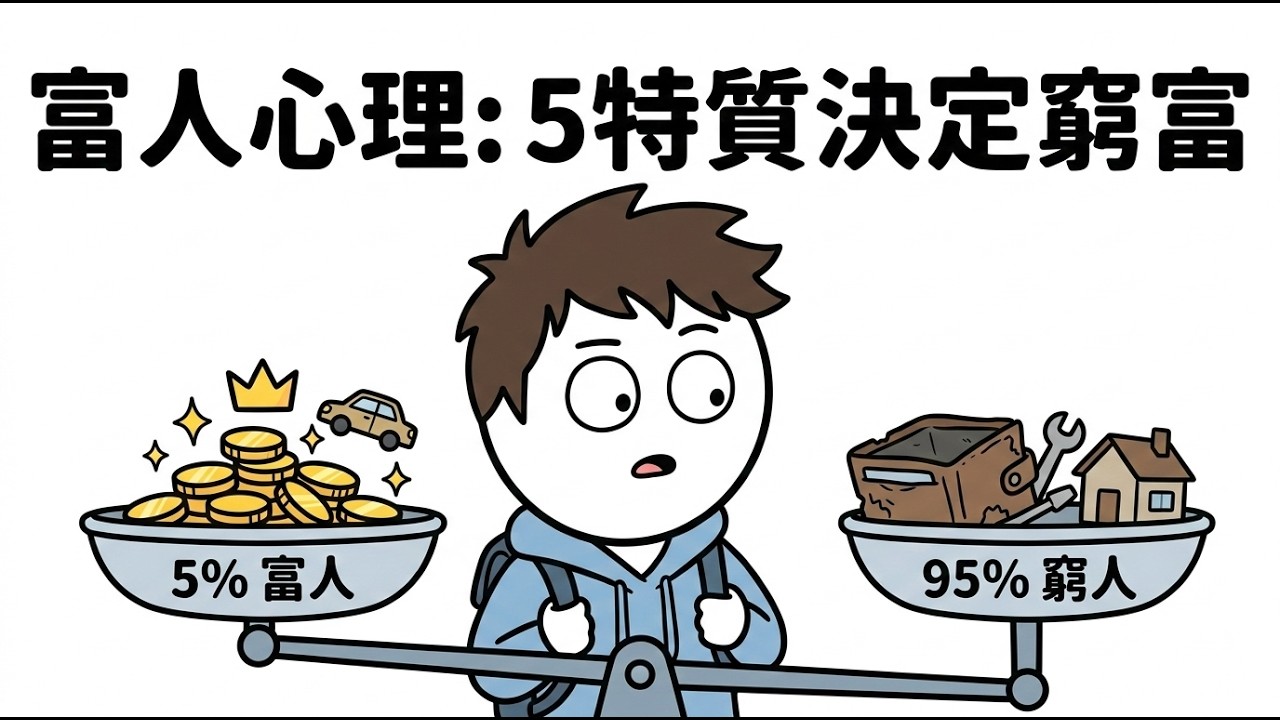 5個特質，決定你是5%的富人，還是95%的窮人！想成為有錢人，先了解有錢人的心理