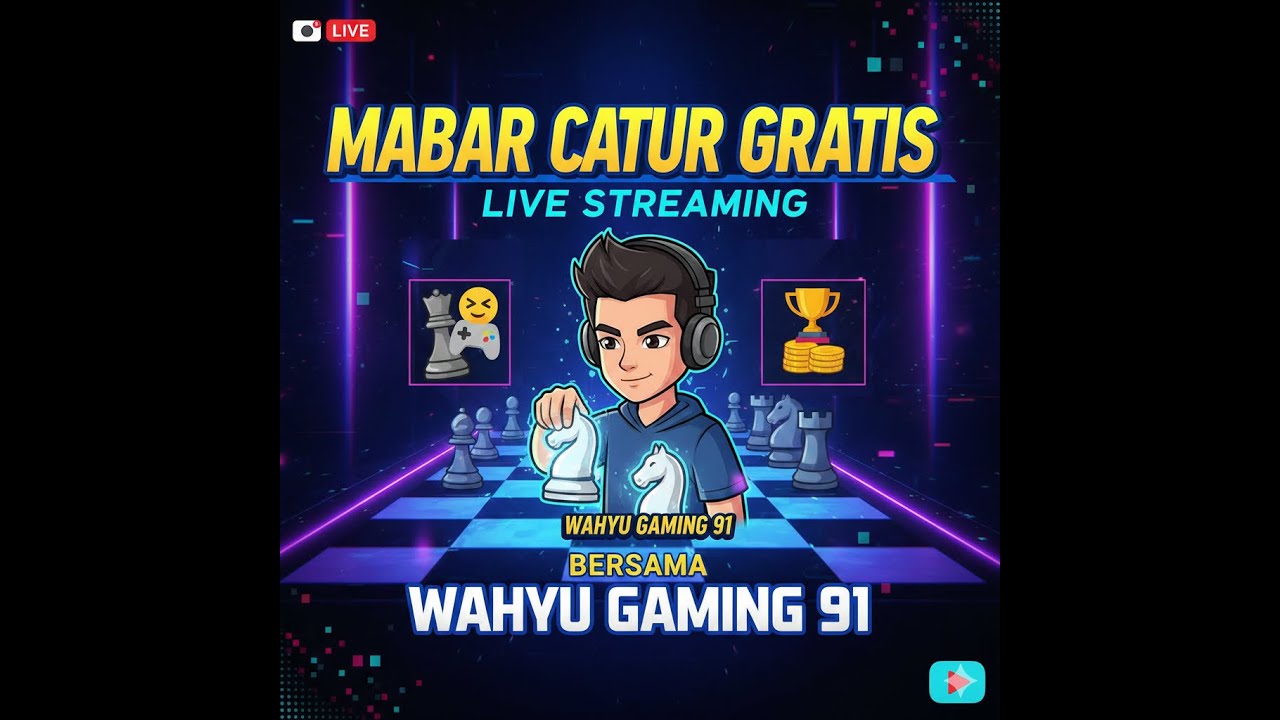 Live Turnamen Catur Latih Tanding & Mabar Catur Gratis bersama Wahyu Gaming 91