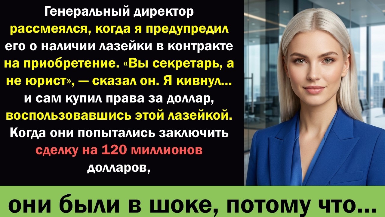Генеральный директор называл меня «просто офисным работником»… Пока мое предсказание не сбылось?