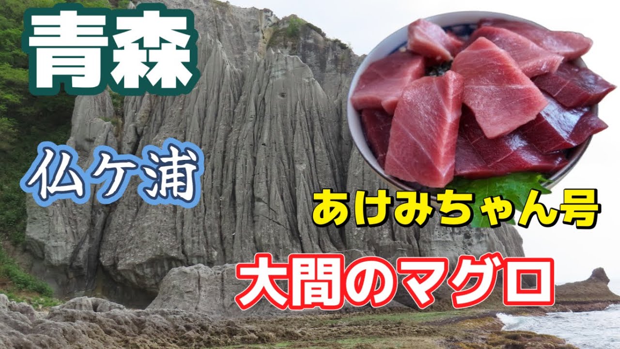 【大間のマグロ】あけみちゃん号で絶品のとろけるマグロ丼を！【仏ケ浦】で浄土への入り口のような奇岩、巨岩の別世界の地へ。