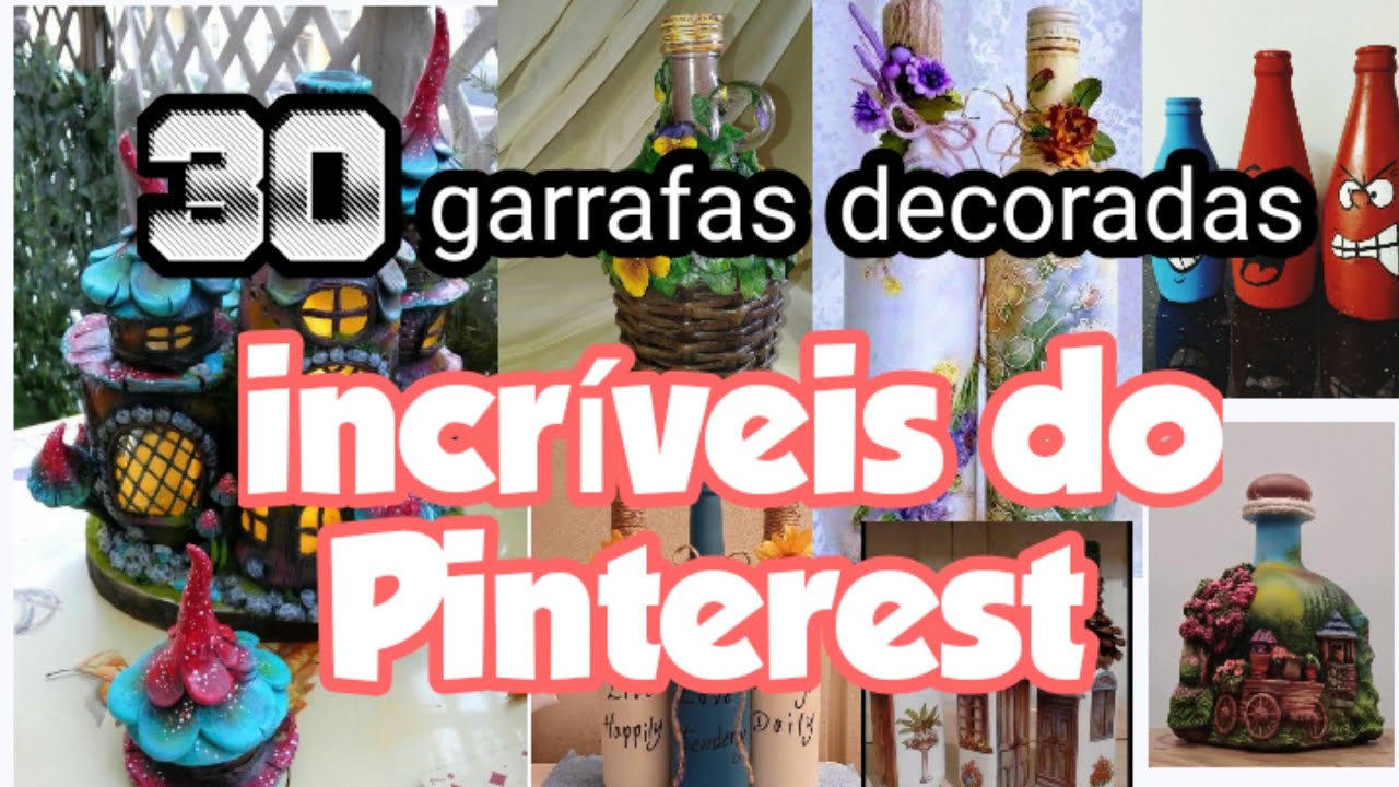 30 Ideias incr&iacute;veis de garrafas decoradas do Pinterest para vc se inspirar.#pratodosverem