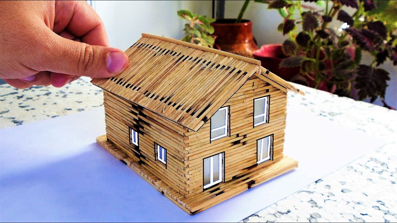 Matchstick Crafts Tiny House | DIY tutorial