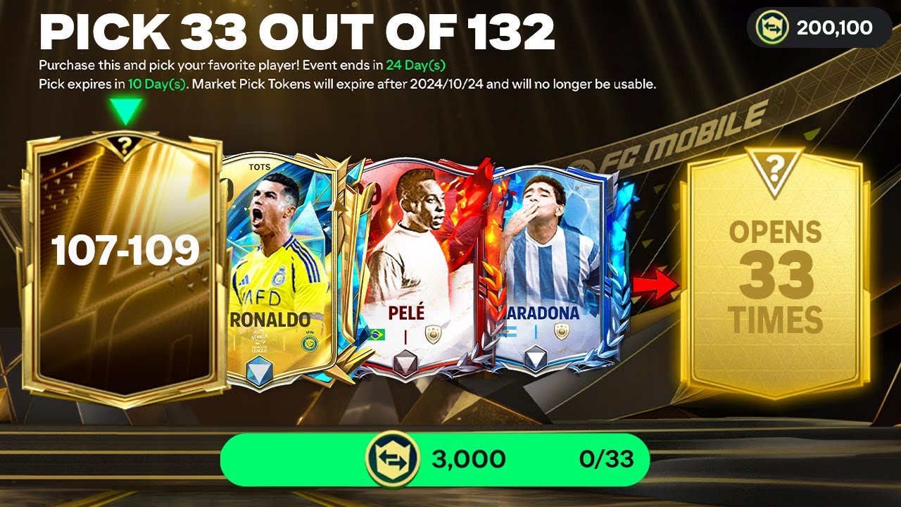 Выбор звезды из дополнения Extra Time, но открыт 33 раза в FC Mobile.