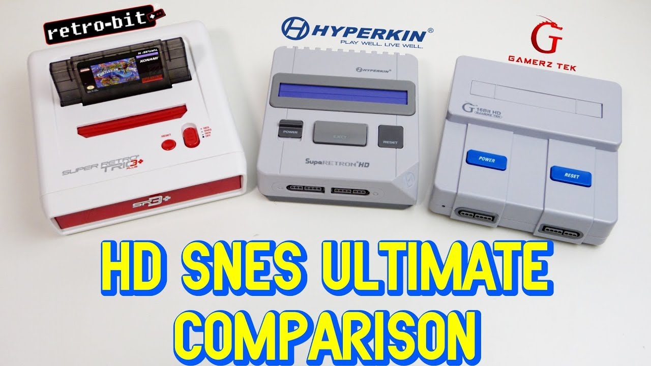 HD SNES Clone Comparison Retro-Bit Super Retro Trio + / Hyperkin Supa Retron / Gamerz Tek 16-bit HD