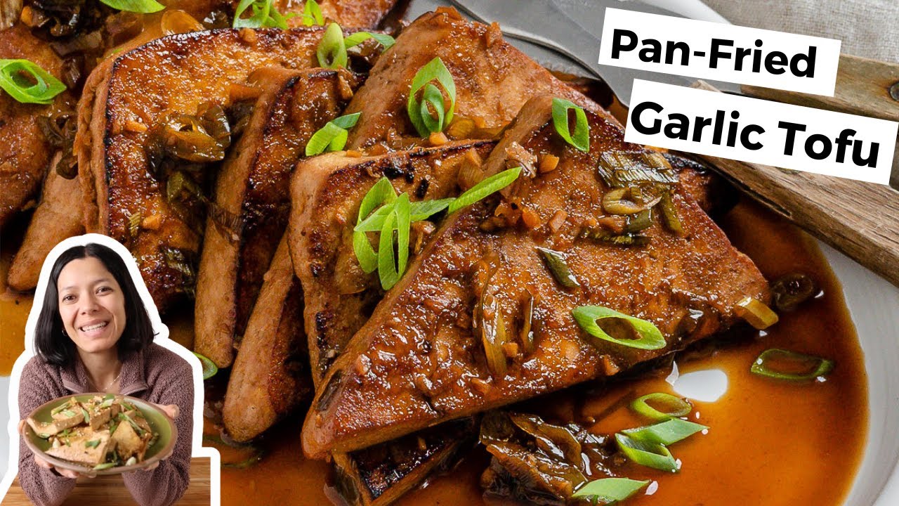 Pan-Fried Garlic Tofu | Crispy, Flavorful & Easy High-Protein Meal 🧄✨