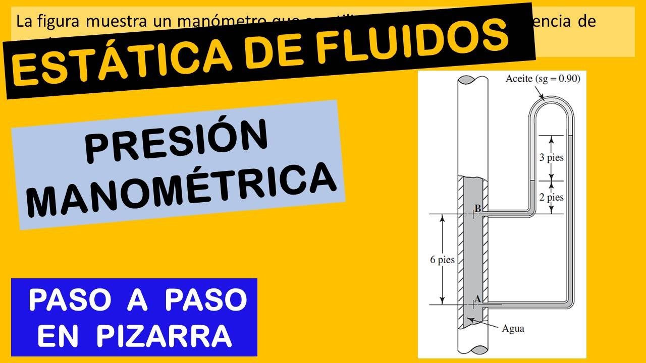 Problema de estática de fluidos - diferencia de presiones
