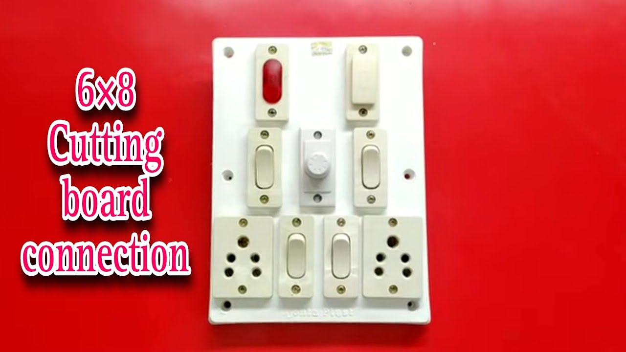 4 Switch 2 socket 1fuse 1 indicator 1 reguletor connection wiring in board/electric board wiring..