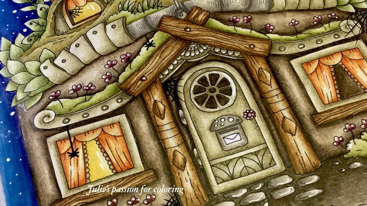 Nice little town 6 by Tanya Bogema - prismacolor pencils - color along