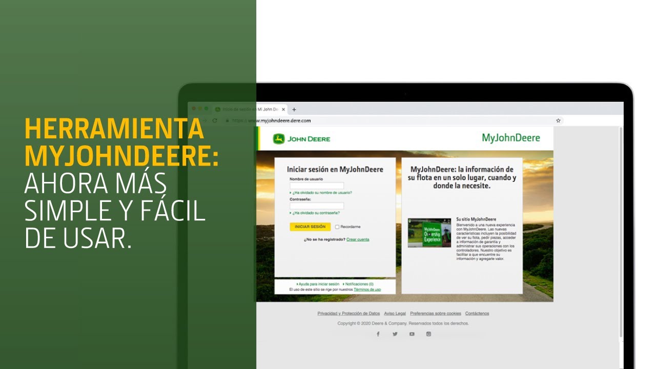 Herramienta MyJohnDeere: ahora m&aacute;s simple y f&aacute;cil de usar.