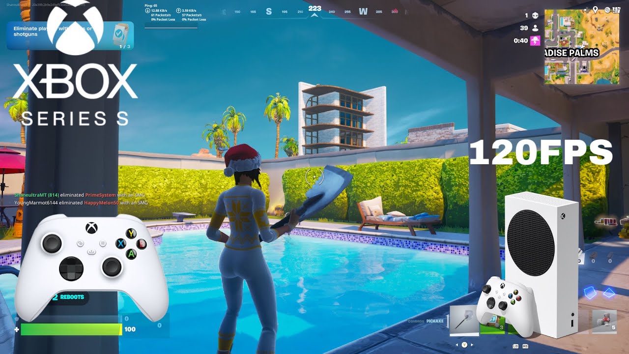 Fortnite Xbox Series S Reload Claw Controller Gameplay (4K 120FPS)