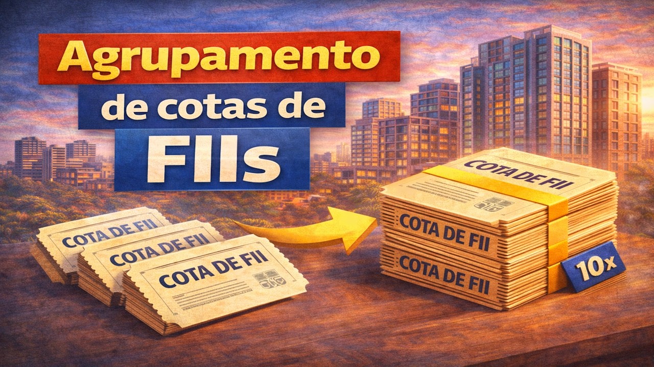 Agrupamento em cotas de FII - #FII #FundosImobiliarios #Investimentos #B3
