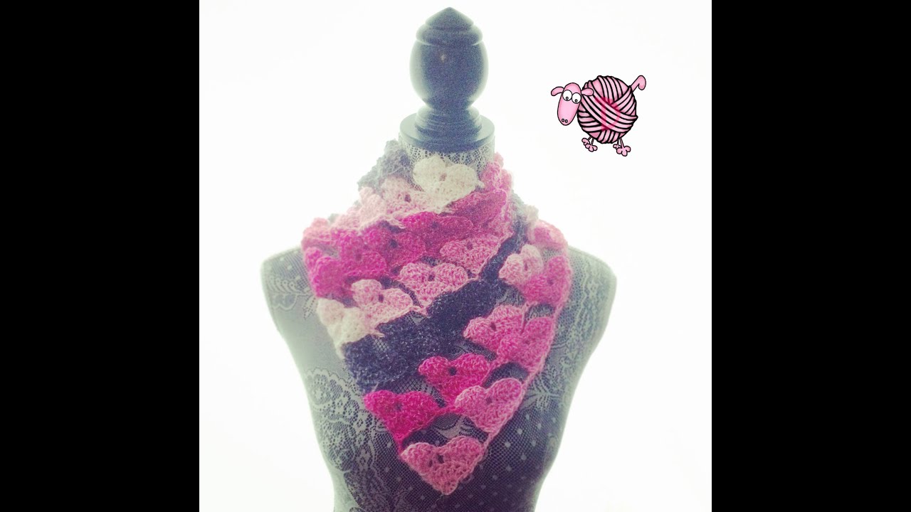 Crochet Love Triangle Shawl