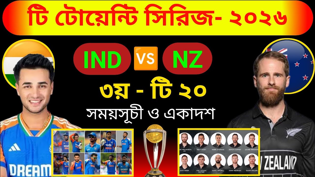 বিগ-ম্যাচ | ৩য় টি টোয়েন্টি ভারত বনাম নিউজিল্যান্ড ২০২৬ | India Vs New Zealand 3rd t20 2026 |