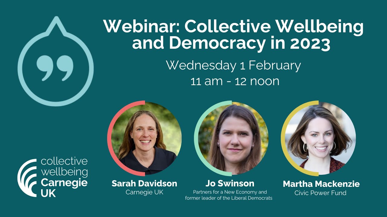 Collective Wellbeing and Democracy in 2023 webinar