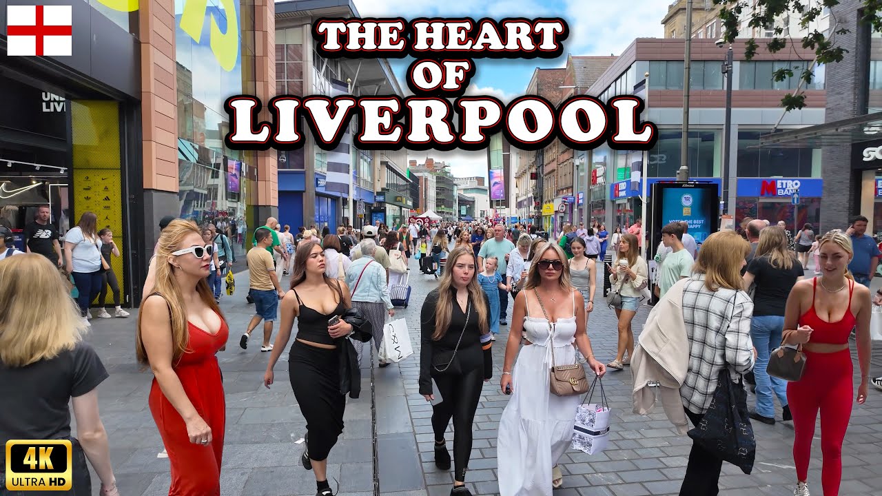 Liverpool City Centre in UK 🇬🇧 Summer Walking Tour