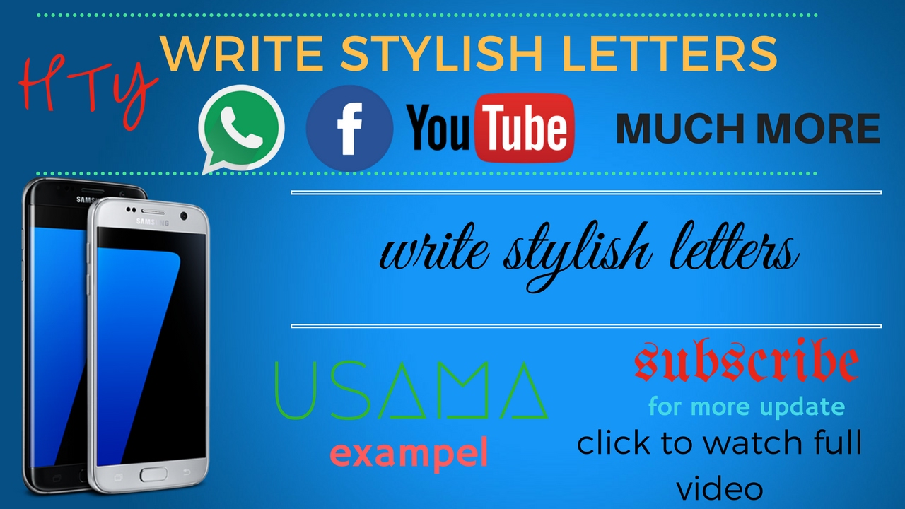How to write stylish letters on Facebook whatsapp by |Help Tech Urdu| 2017