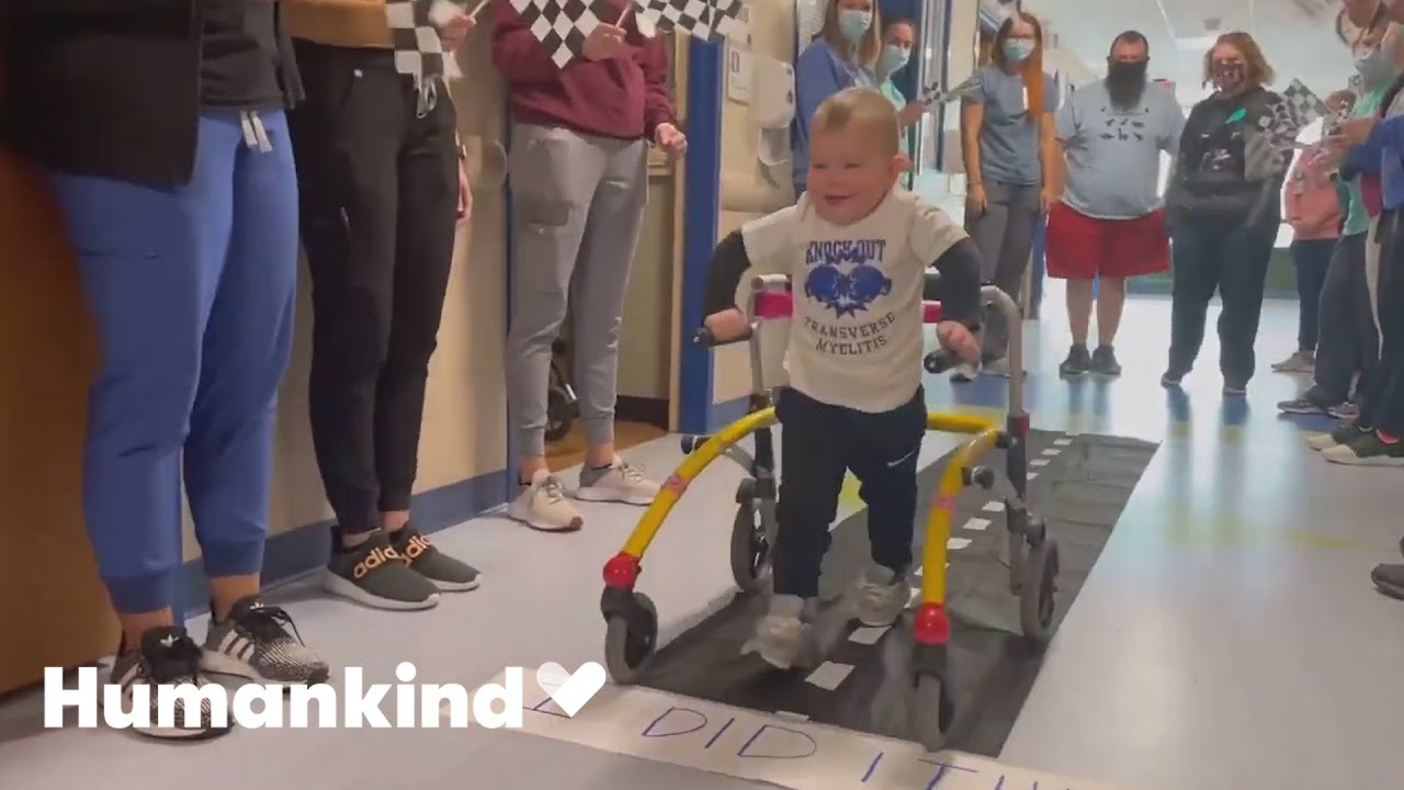Paralyzed toddler learns to walk again | Humankind