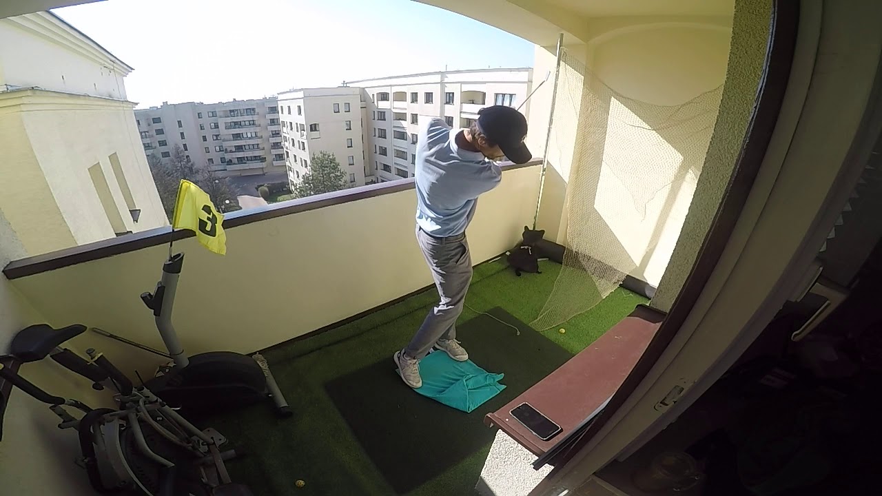 Golf - trening w domu - bezpieczna strefa