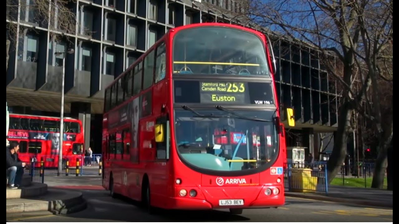 London Buses - Arriva London North 253 from Euston to Hackney Central (whole route)