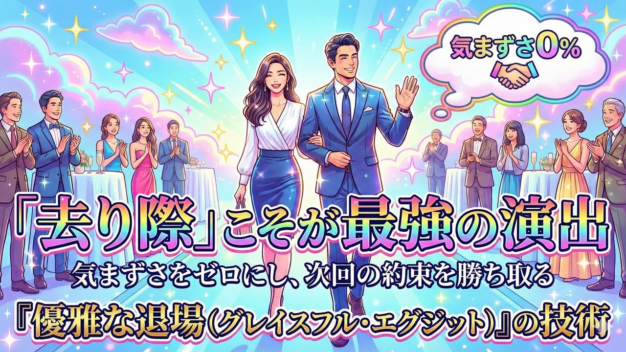 「去り際」こそが最強の演出 —— 気まずさをゼロにし、次回の約束を勝ち取る『優雅な退場（グレイスフル・エグジット）』の技術
