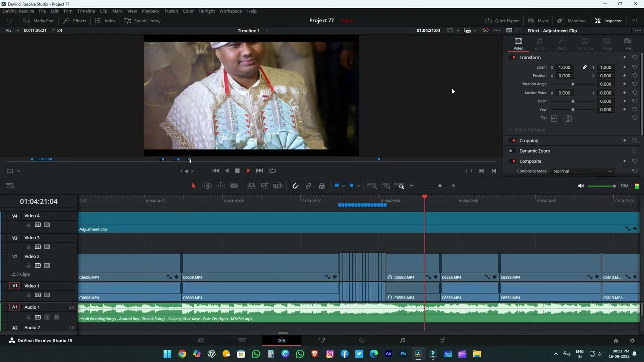 #06, Wedding Video Editing in DaVinci Resolve | Full Timeline Breakdown & Workflow
