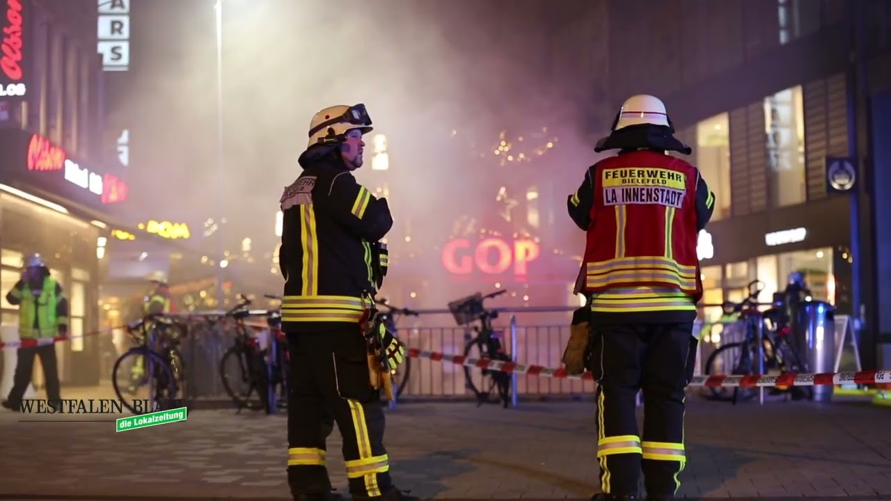 Feuer im Bielefelder Jahnplatzforum